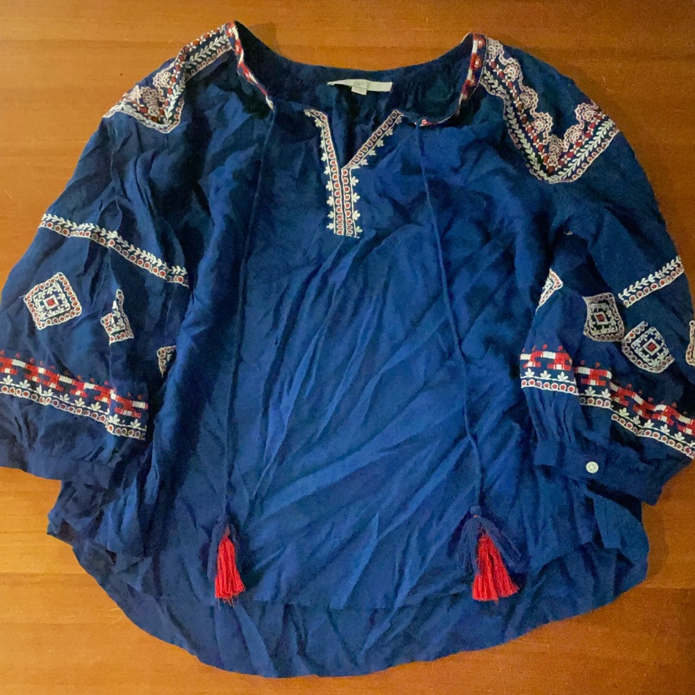 Loft blue top, size small